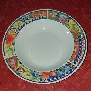Lynns Stoneware Savanna Rim Cereal Soup Bowl 8.75"